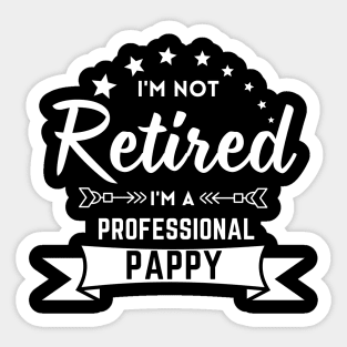 Retired I'm A Professional Pappy - Christmas, Party Sticker